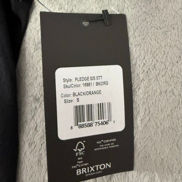 Brixton Black Graphic Tee – TRD MRK Company Logo T-Shirt - Picture 5 of 5